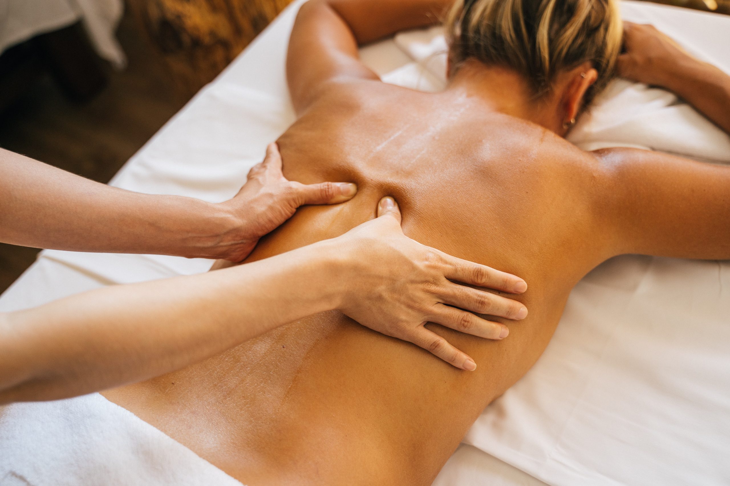 Deep tissue massage treatment at D-One Spa in Etawah